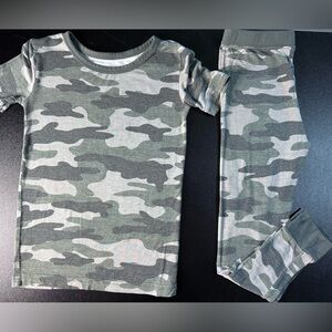 Little Sleepies Green Camo Kids Pajama Set
